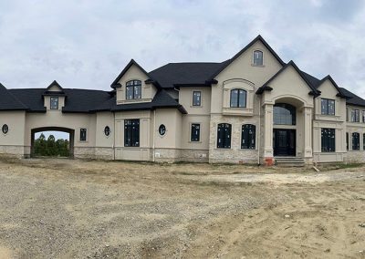 newly renovated house with black gutters panoramic view with gutter professionals on-site vincetown nj van's rain gutters south jersey