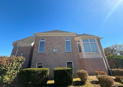 new seamless gutter installation on brickwork residence in shamong nj van's rain gutters south jersey