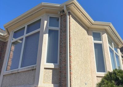 white downspout gutter installation shamong horse farm nj van's rain gutters south jersey