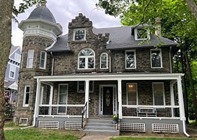 street view of older home in woodbury nj with new gutter replacement van's rain gutters south jersey